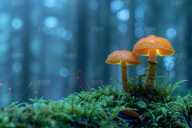 蘑菇雨后山珍摄影图