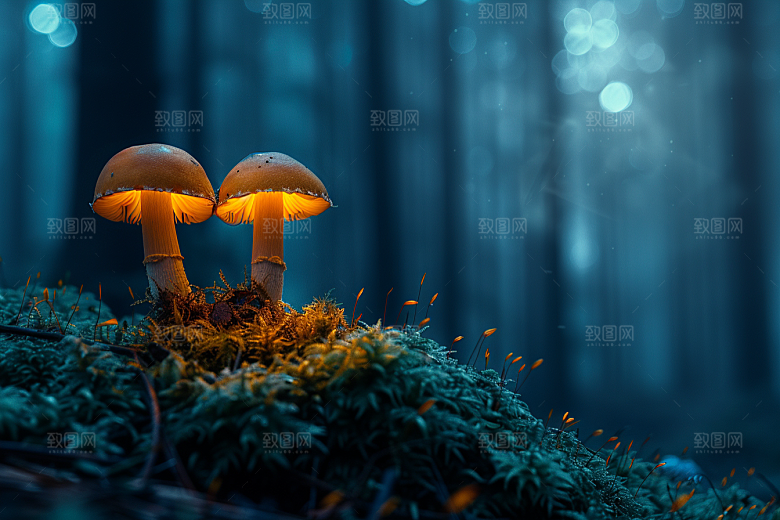 蘑菇雨后菌菇摄影图