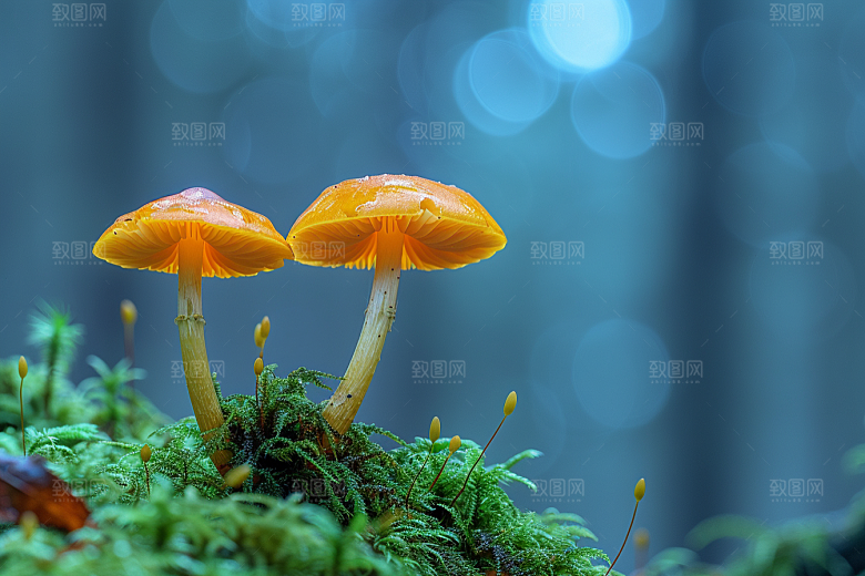 蘑菇鲜美自然摄影图