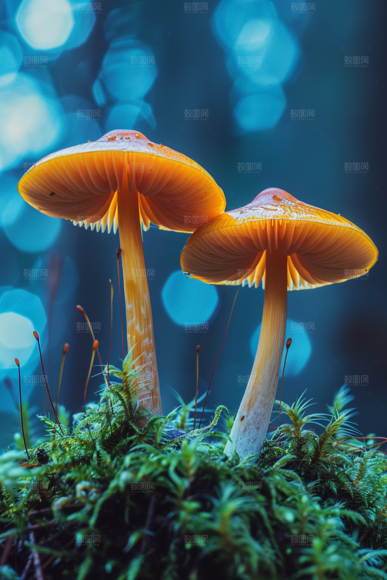 蘑菇清新树林摄影图