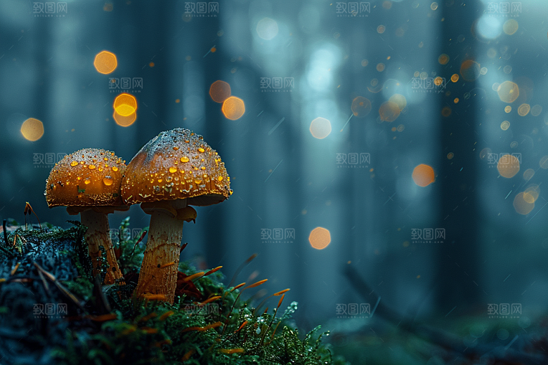 蘑菇菌菇鲜美摄影图