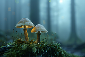 蘑菇菌菇山林摄影图