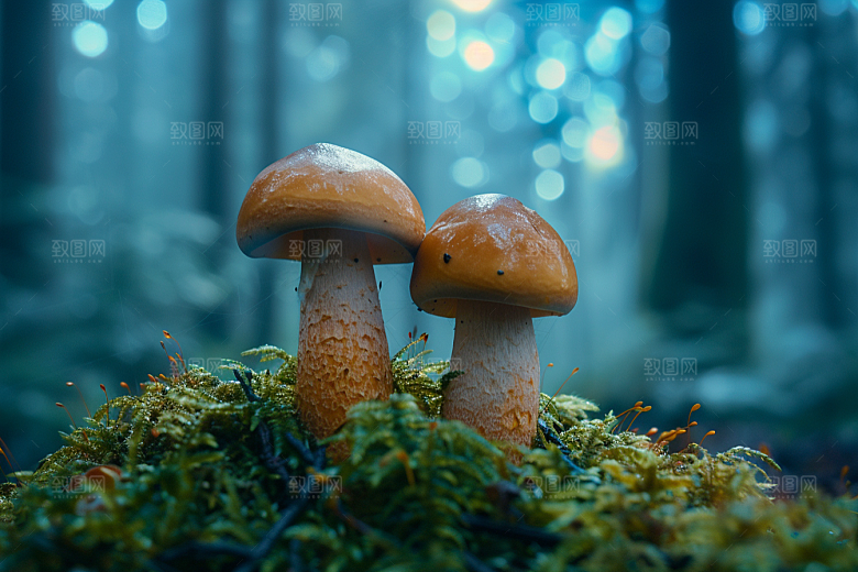 蘑菇雨后新鲜摄影图