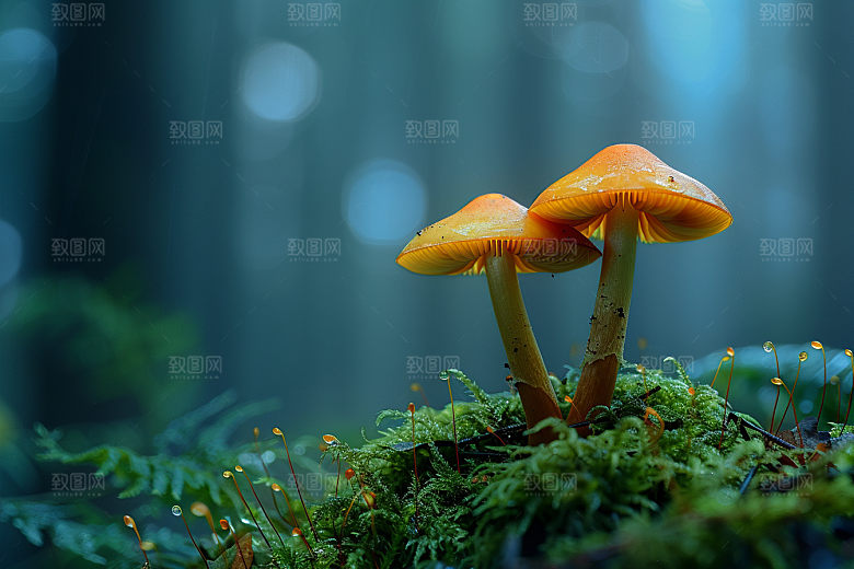 蘑菇山珍清新摄影图
