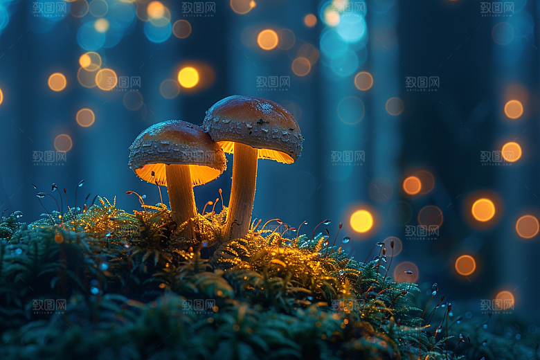 蘑菇新鲜清新摄影图