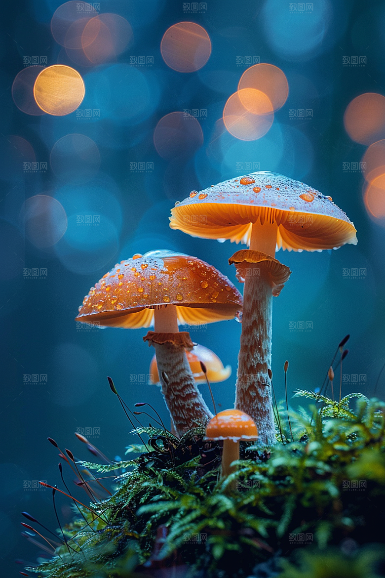 蘑菇山珍树林摄影图
