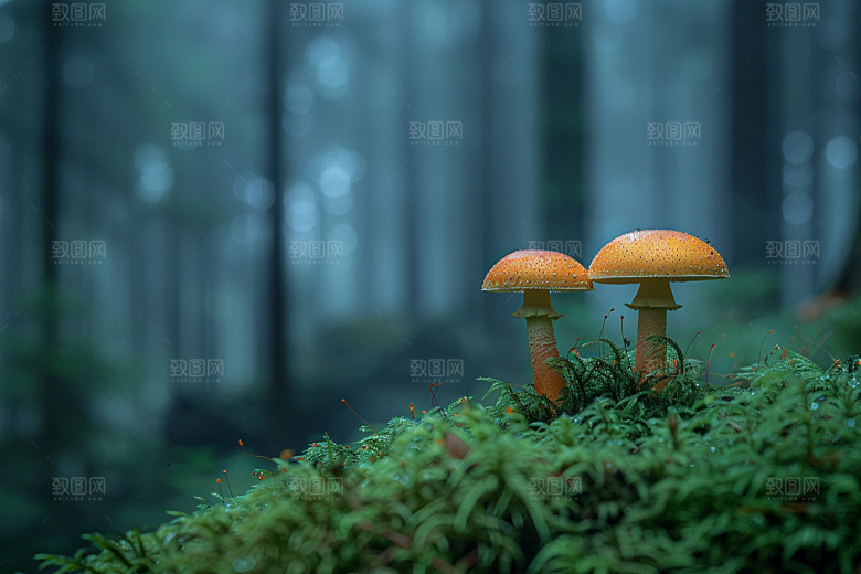 蘑菇山林树林摄影图