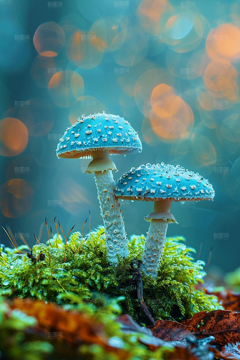 蘑菇雨后新鲜摄影图