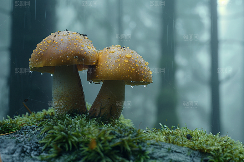 蘑菇清新自然摄影图