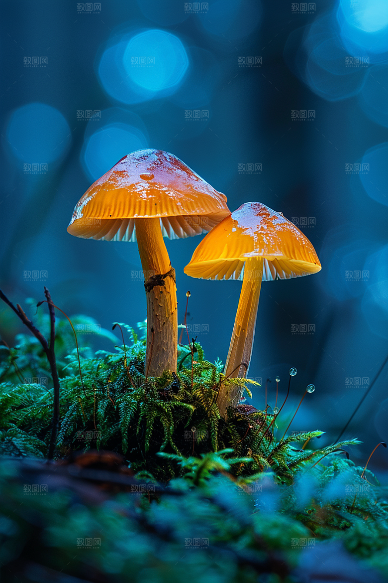 蘑菇树林山珍摄影图