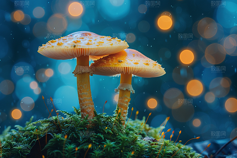 蘑菇雨后鲜美摄影图