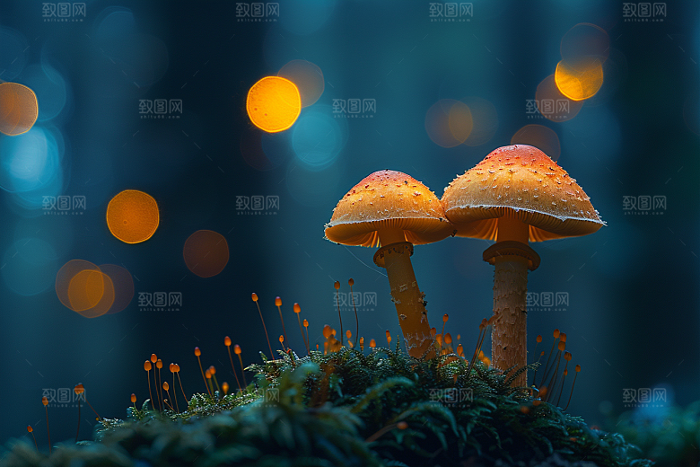 蘑菇鲜美自然摄影图