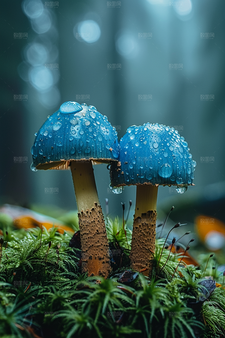 蘑菇云南山林摄影图