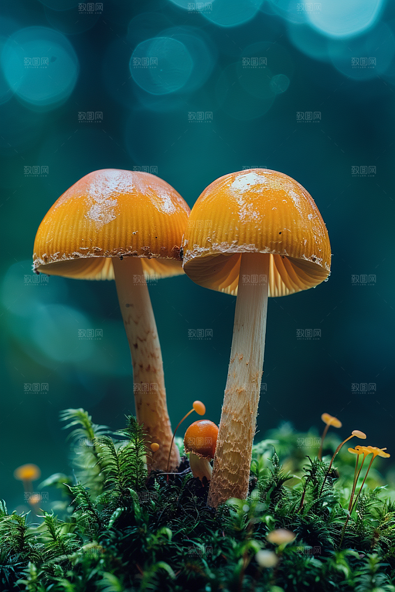 蘑菇高清树林摄影图