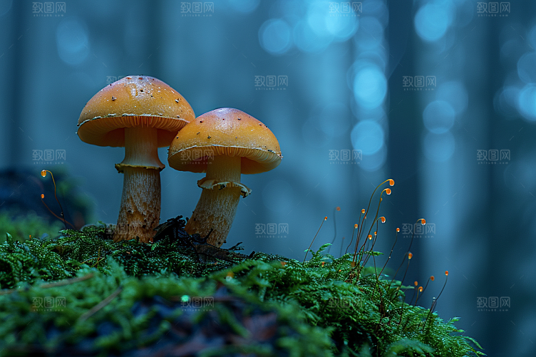 蘑菇山林美味摄影图