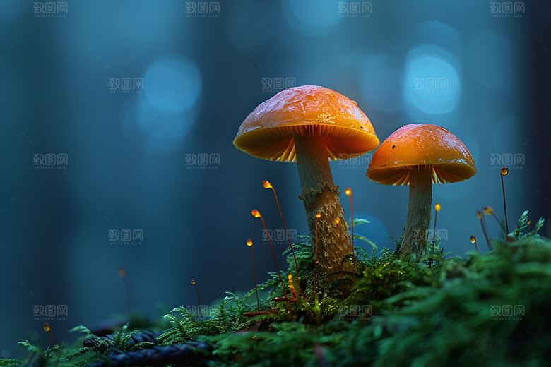 蘑菇山珍山林摄影图