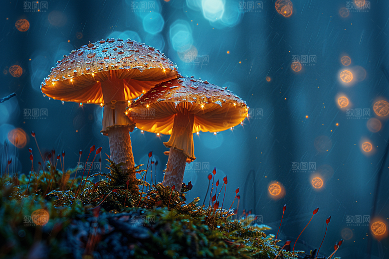 蘑菇山珍清新摄影图