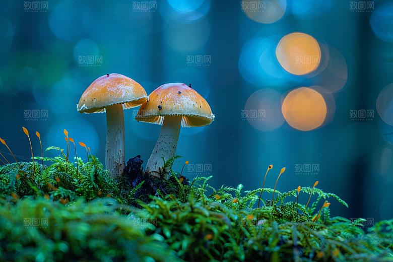 蘑菇菌子清新摄影图