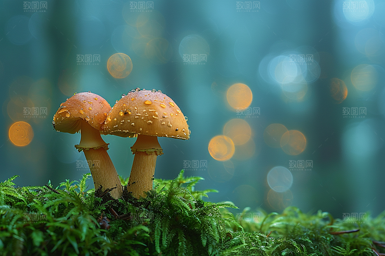 蘑菇山林菌菇摄影图