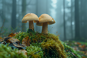 蘑菇雨后云南摄影图