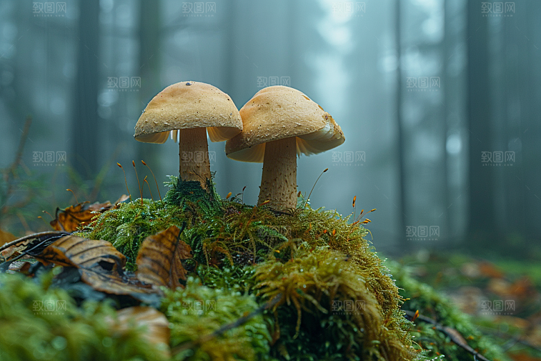 蘑菇雨后云南摄影图