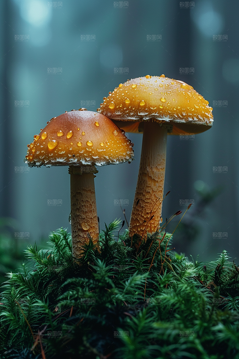 蘑菇树林自然摄影图
