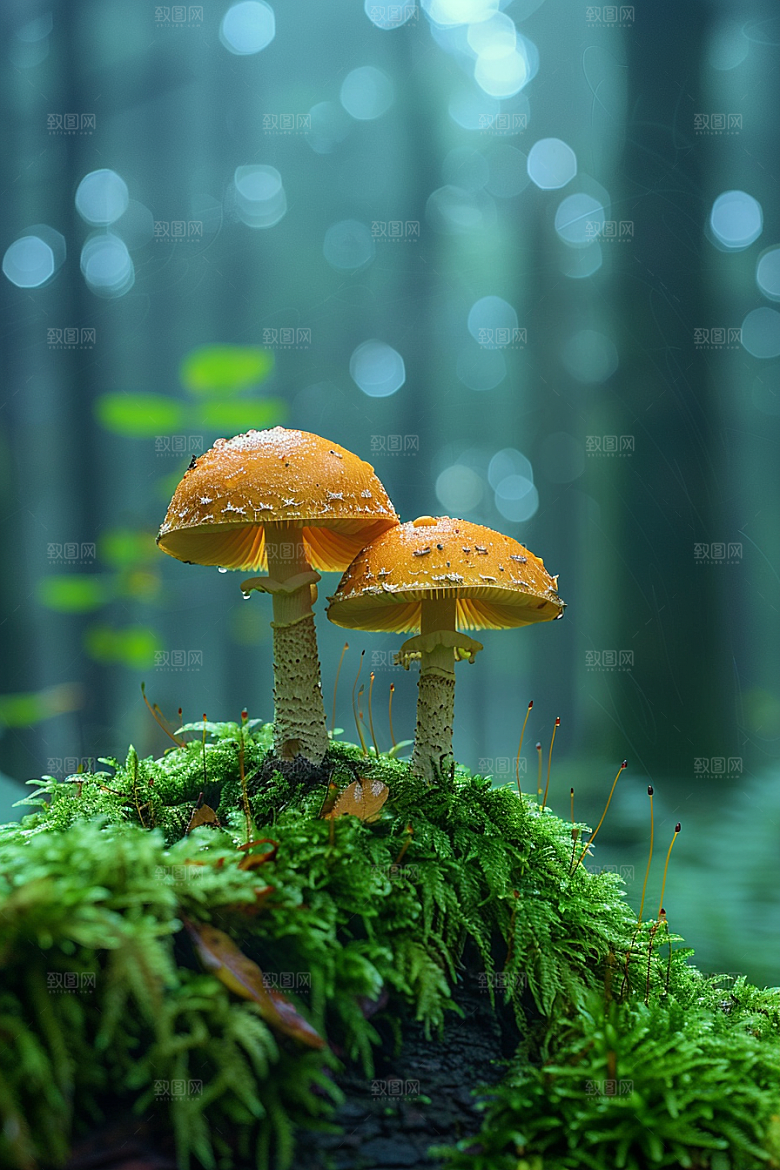 蘑菇清新自然摄影图