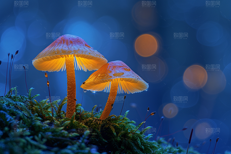蘑菇新鲜树林摄影图