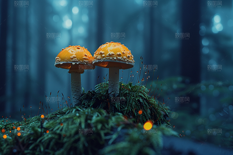 蘑菇山林云南摄影图