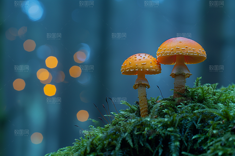 蘑菇山珍新鲜摄影图