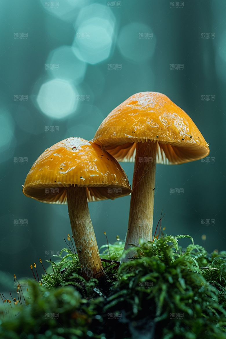 蘑菇山林高清摄影图