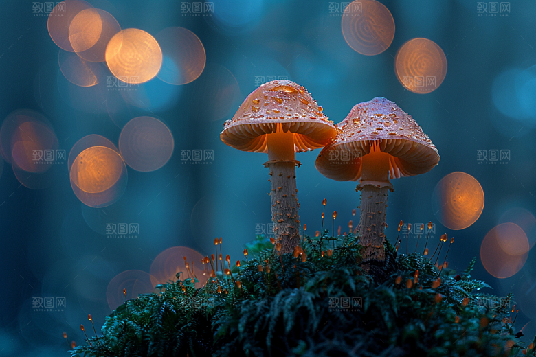 蘑菇山林菌子摄影图