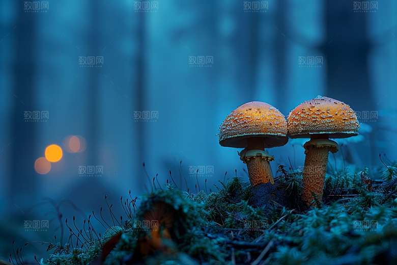 蘑菇山林美味摄影图