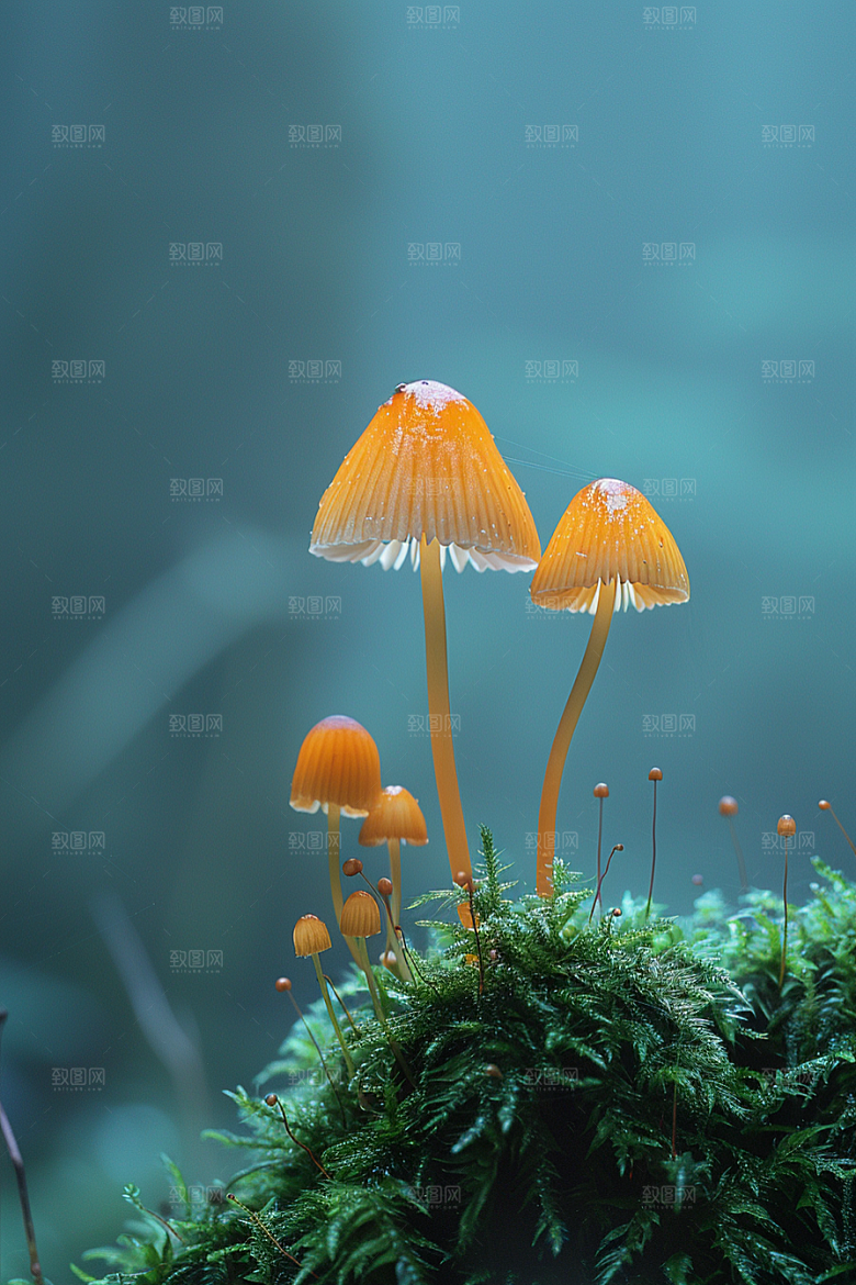 蘑菇树林自然摄影图