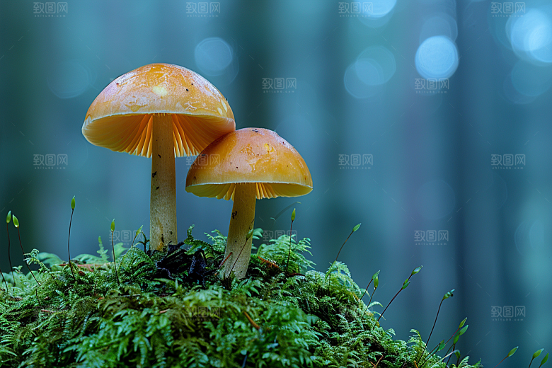 蘑菇雨后鲜美摄影图