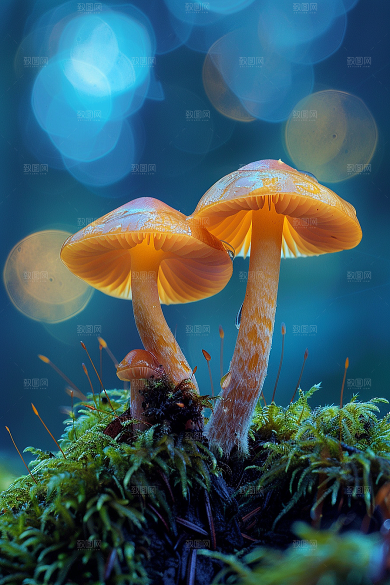 蘑菇树林高清摄影图