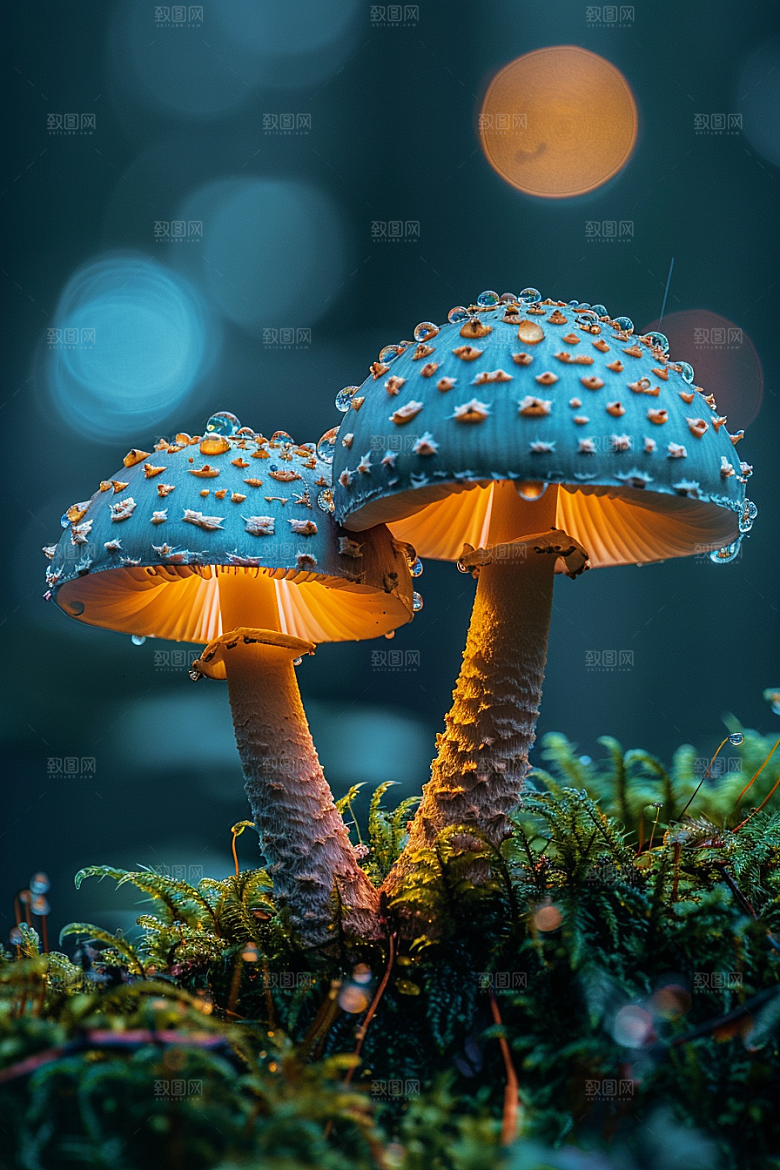 蘑菇雨后鲜美摄影图