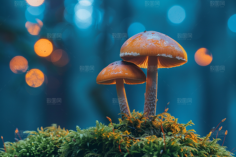 蘑菇雨后山珍摄影图