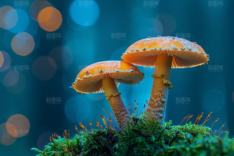 蘑菇雨后新鲜摄影图