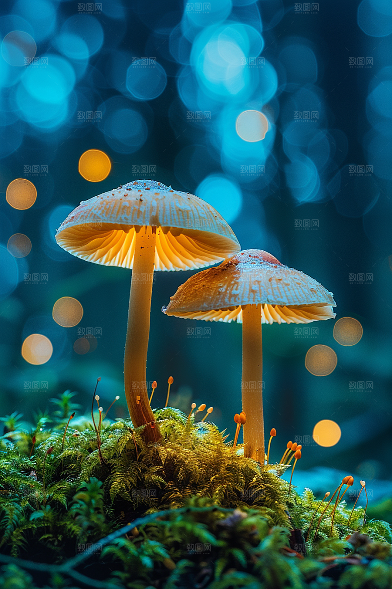 蘑菇山珍新鲜摄影图