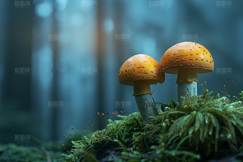 蘑菇清新美味摄影图