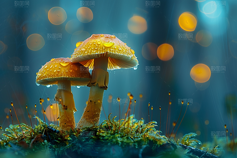 蘑菇自然树林摄影图