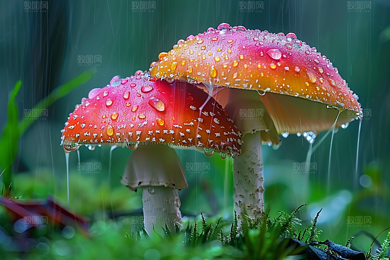 蘑菇树林山珍摄影图