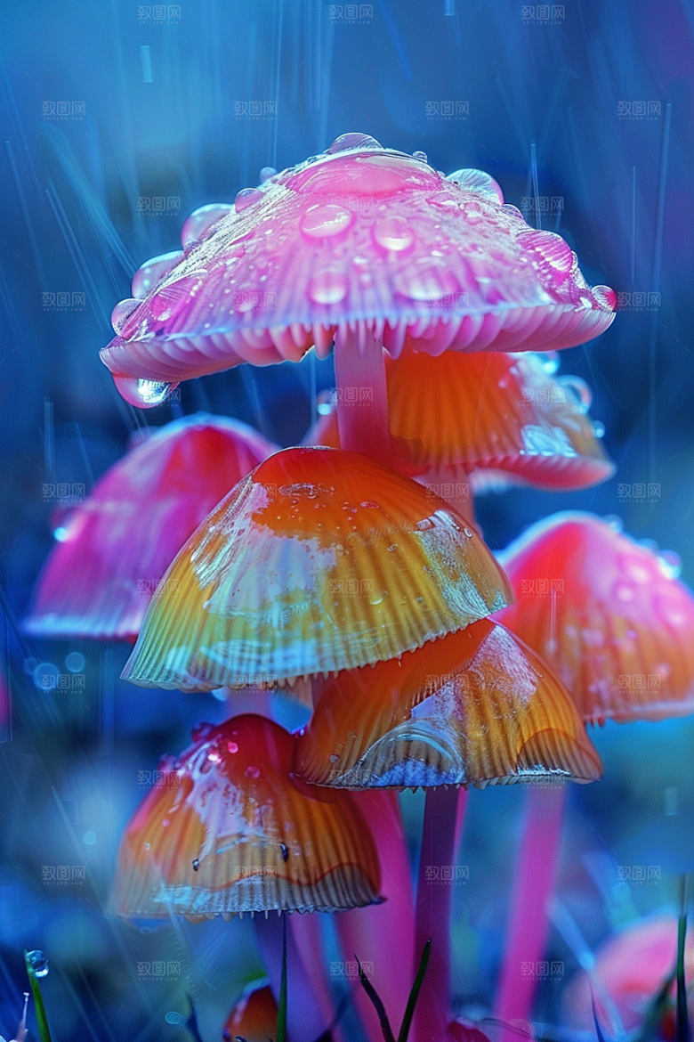 蘑菇清新鲜美摄影图