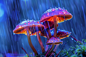 蘑菇清新菌子摄影图