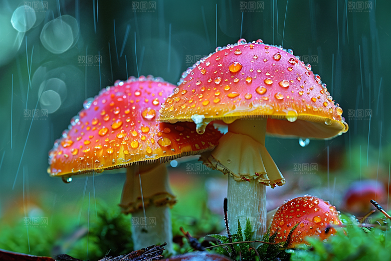 蘑菇云南山林摄影图