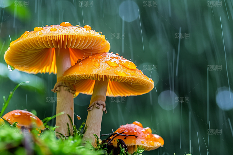 蘑菇树林高清摄影图