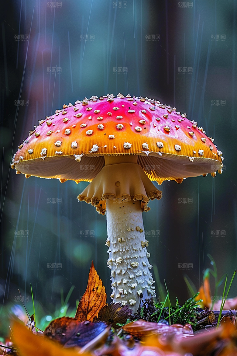 蘑菇雨后山珍摄影图