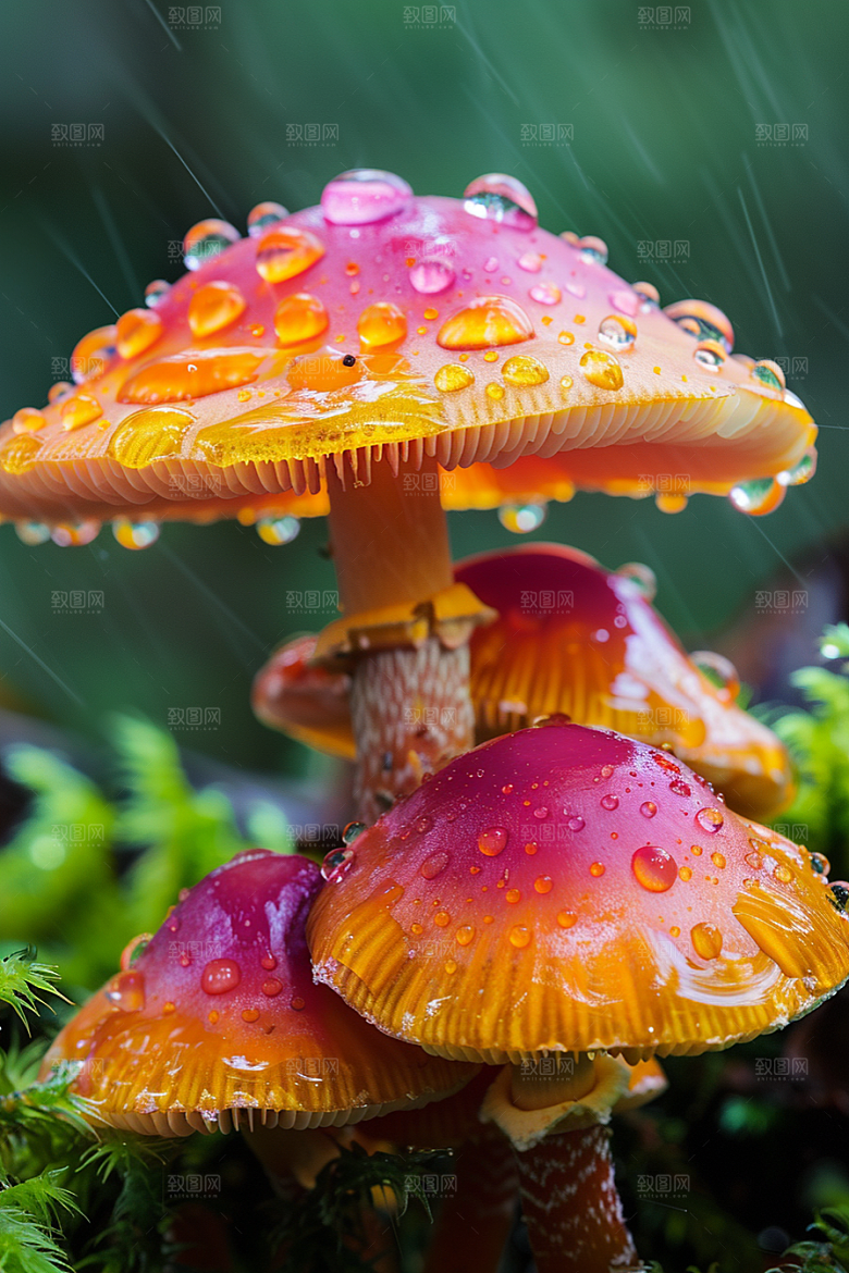 蘑菇山林高清摄影图