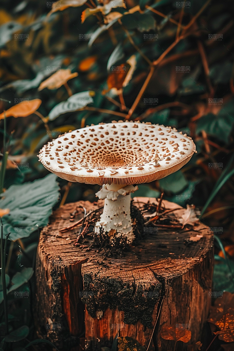 蘑菇山林雨后摄影图